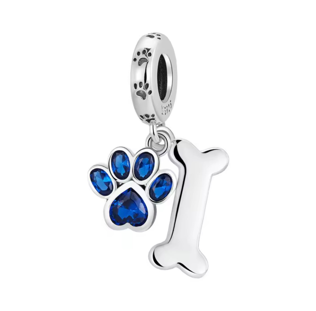 Rocky Paw Charm - Blue