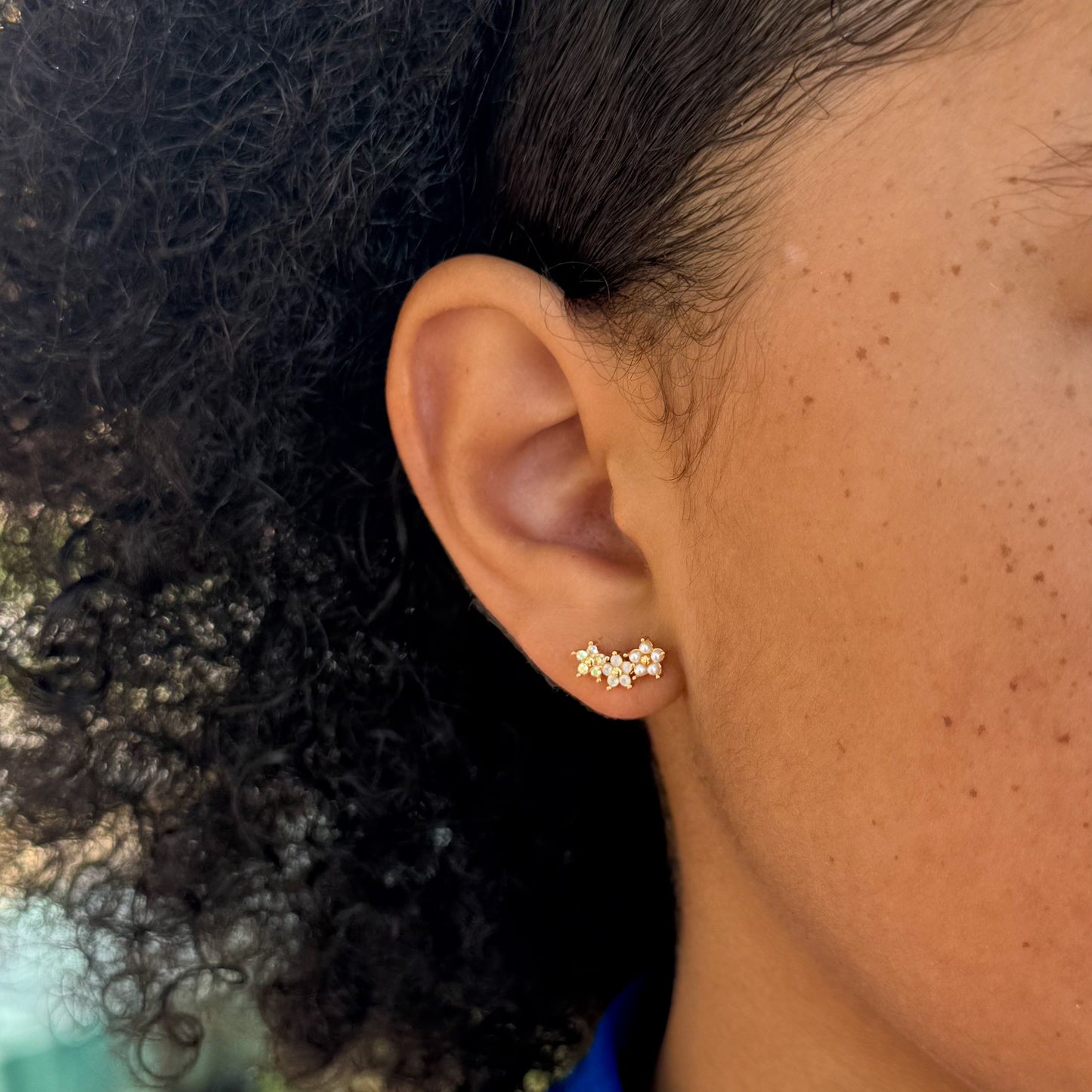 Celia Ear Climbers - Mixed Stone