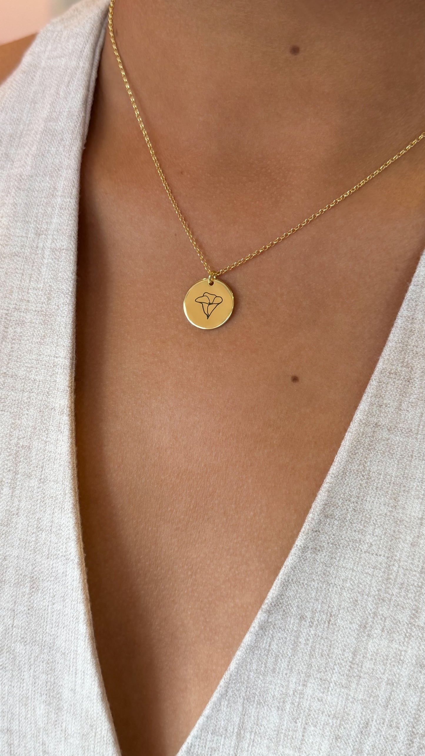Sept Birth Month Flower Necklace - Morning Glory