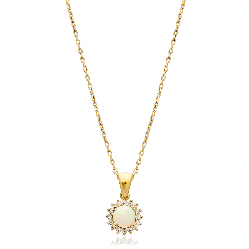 Andrea White Opal Necklace