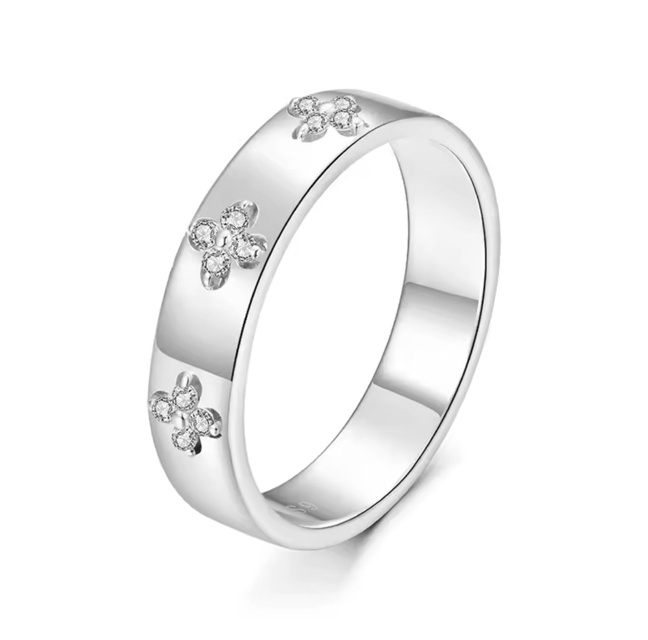 Angelo Moissanite Ring Silver