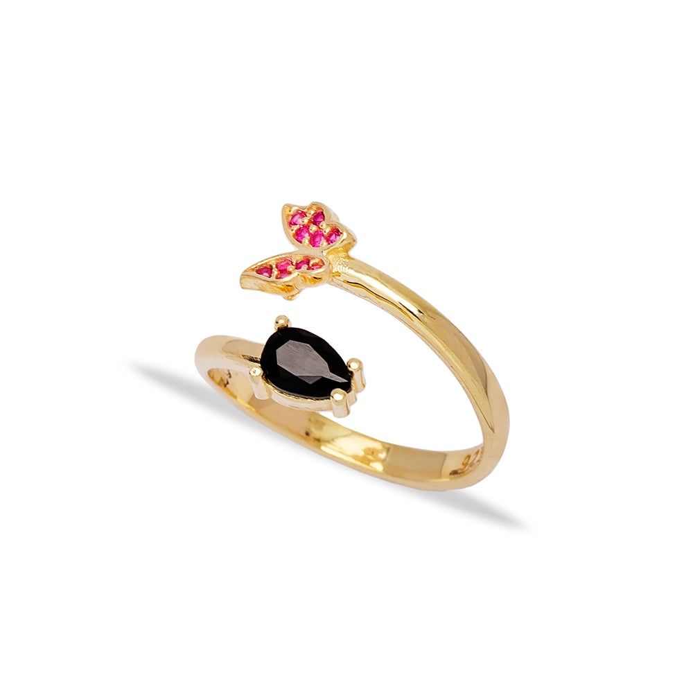 Mindy Cherry-Onyx Ring