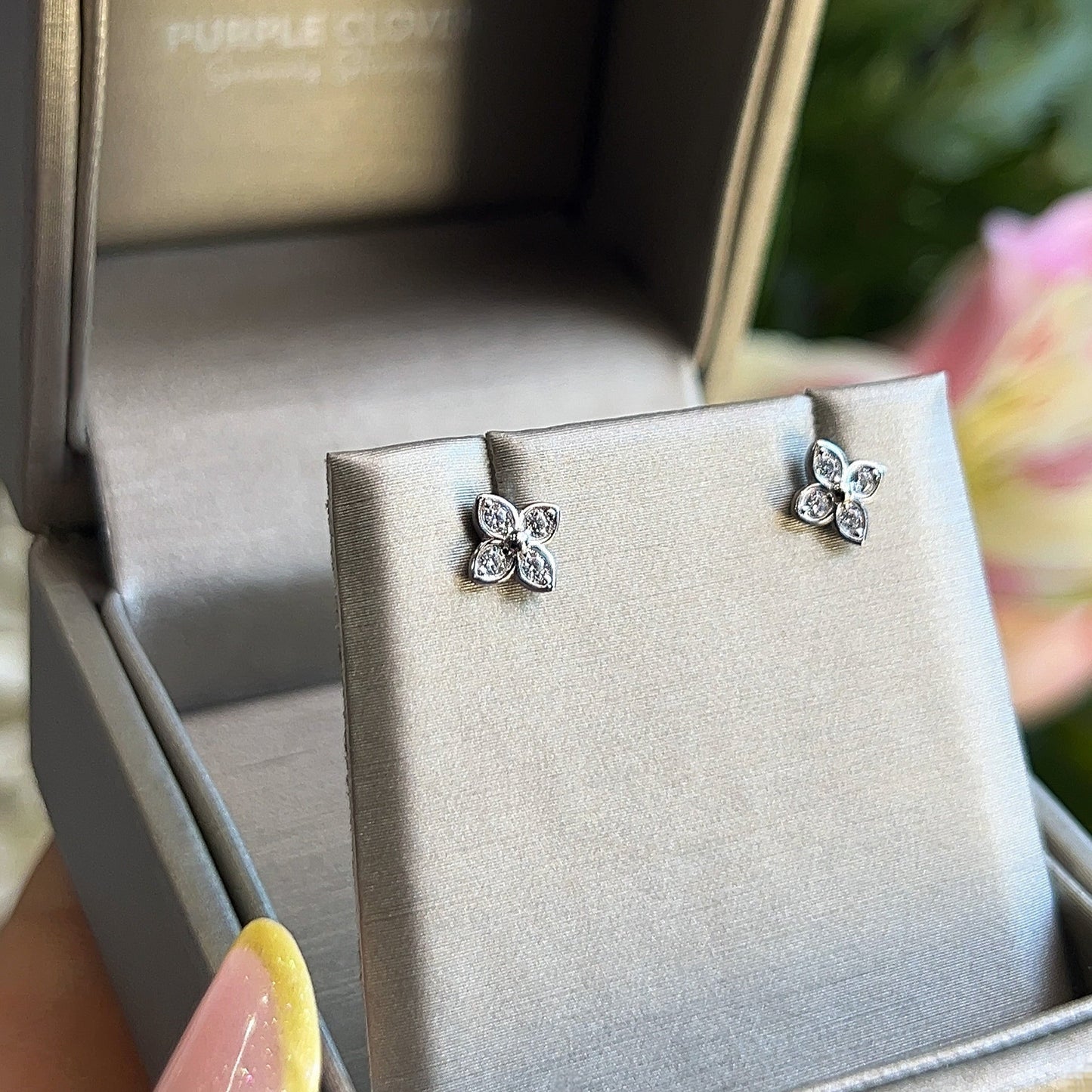 Darla Moissanite Stud Earrings