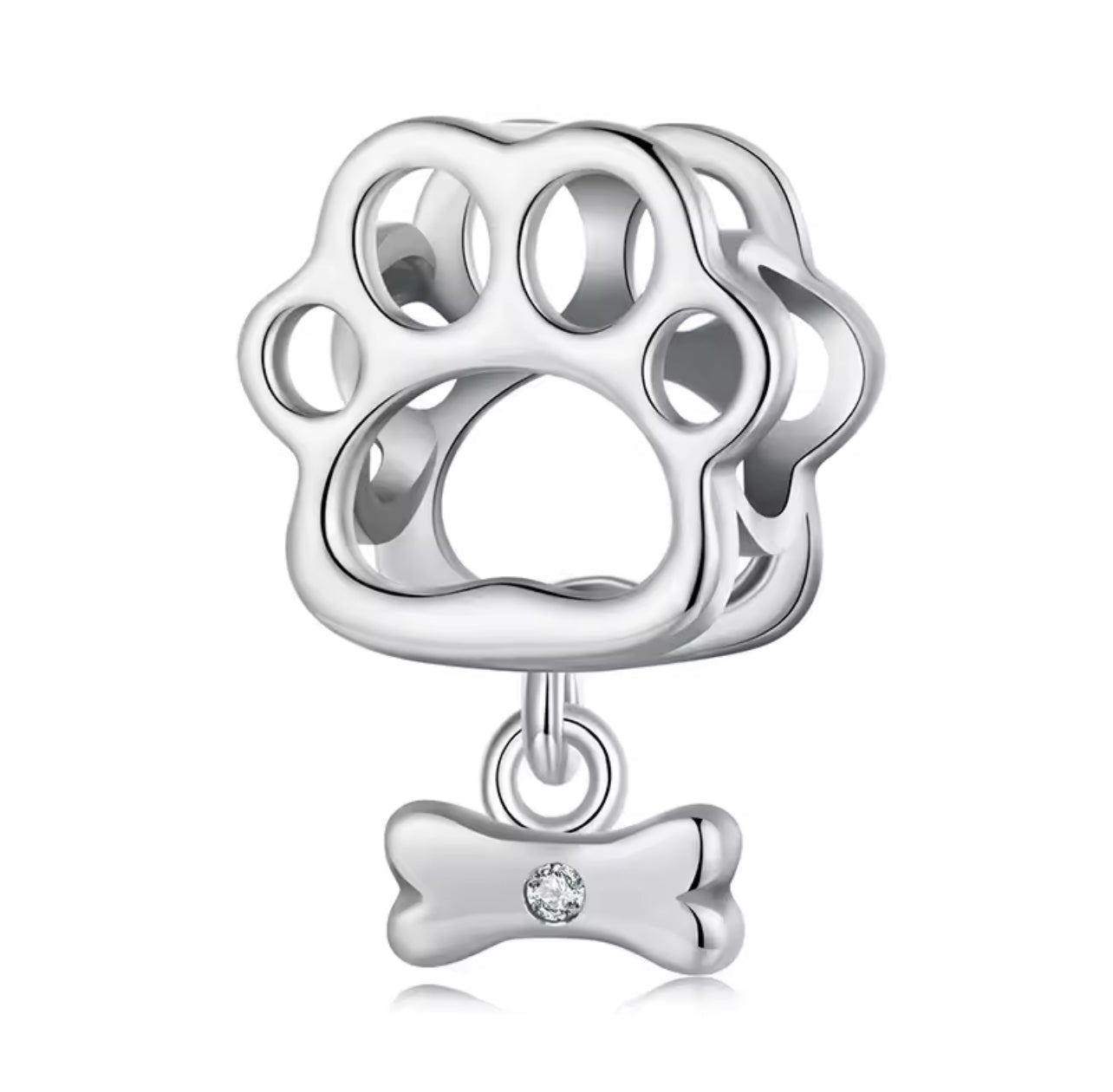 Paw and Bone Charm