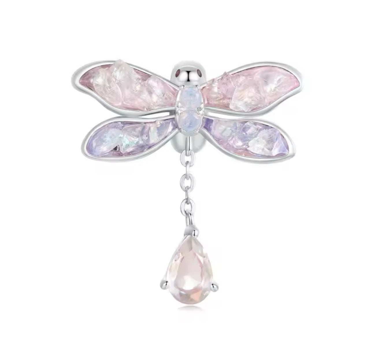 Pink Dragonfly Charm Stopper