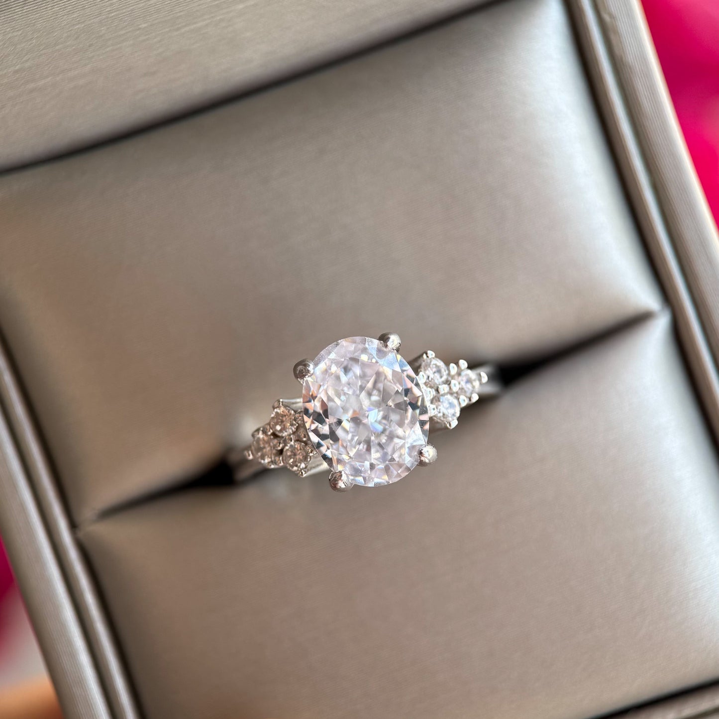 Amabel Clear Silver Ring