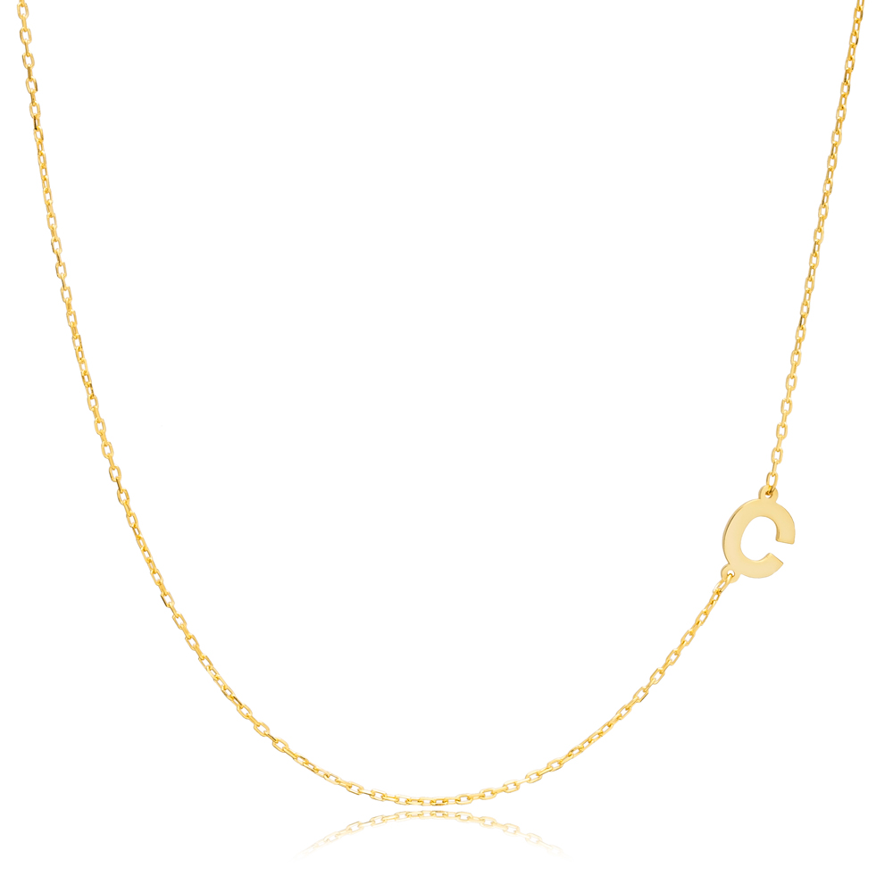 Sideways Letter Necklace