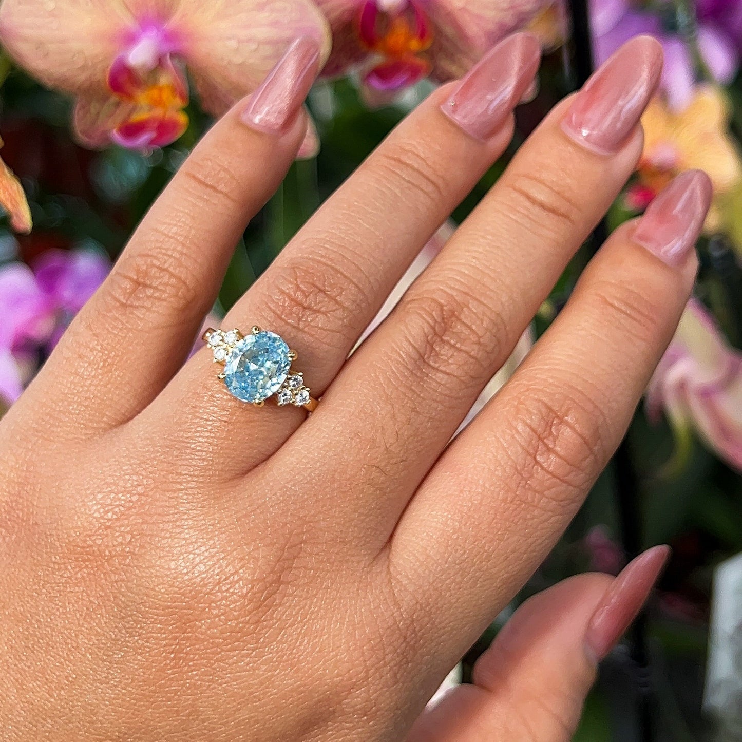 Amabel Aquamarine Gold Ring