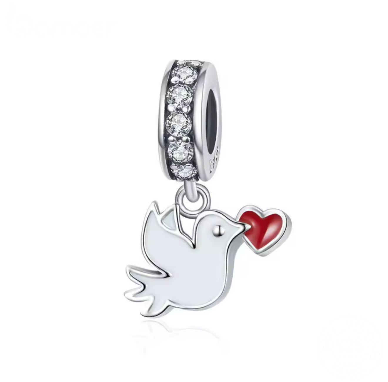 White Dove Charm