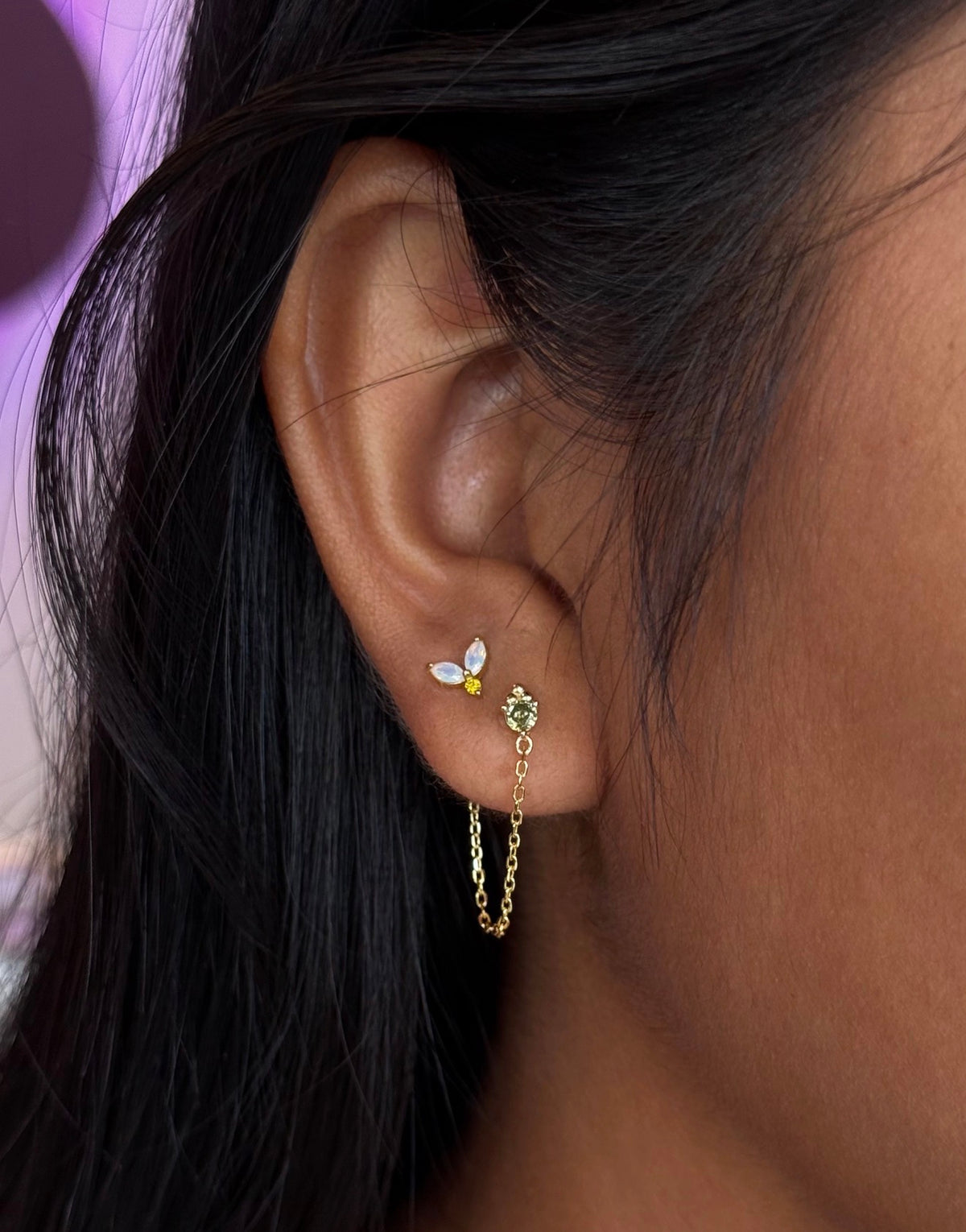 Cider Chain Stud Earrings