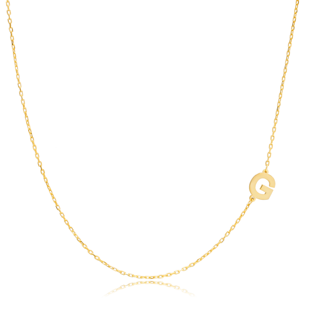 Sideways Letter Necklace