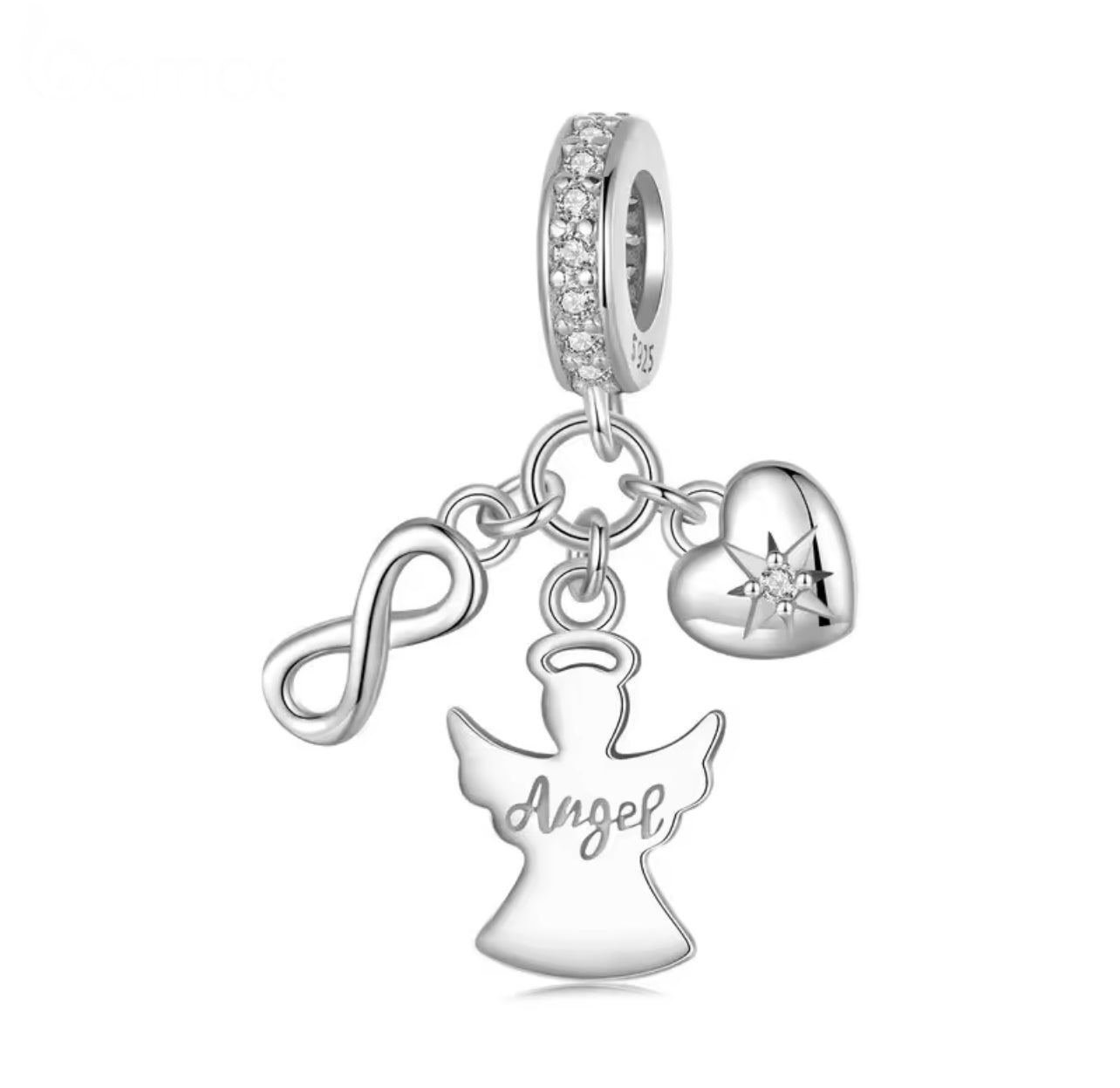 Infinity Angel Charm