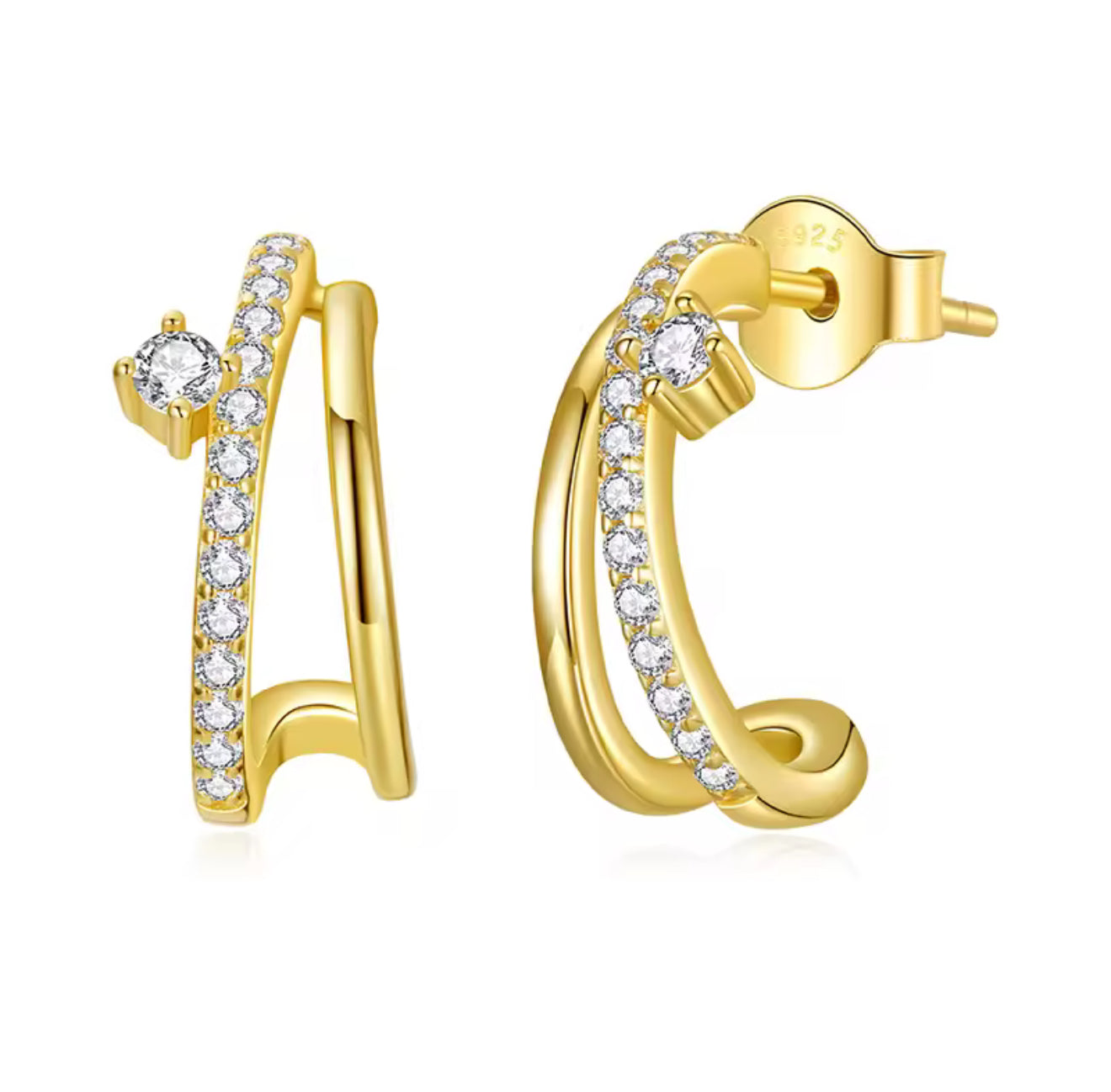 Narcissa Moissanite Hoop Earrings