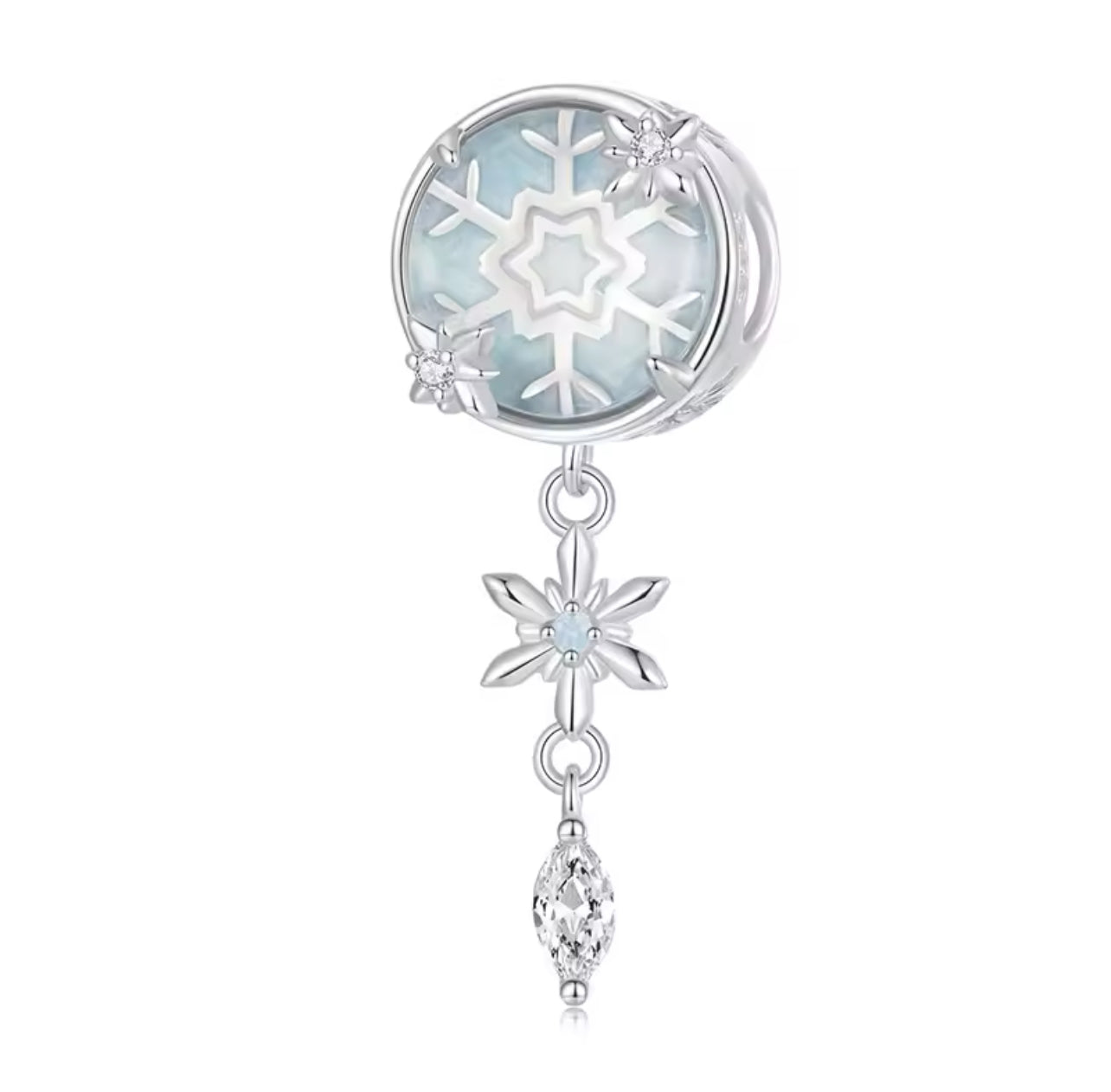 Icy Snowflake Charm