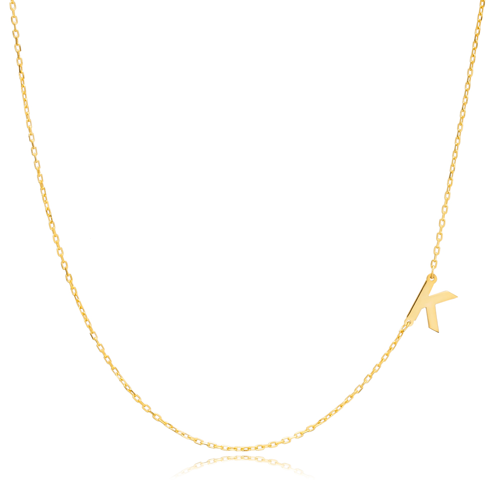Sideways Letter Necklace