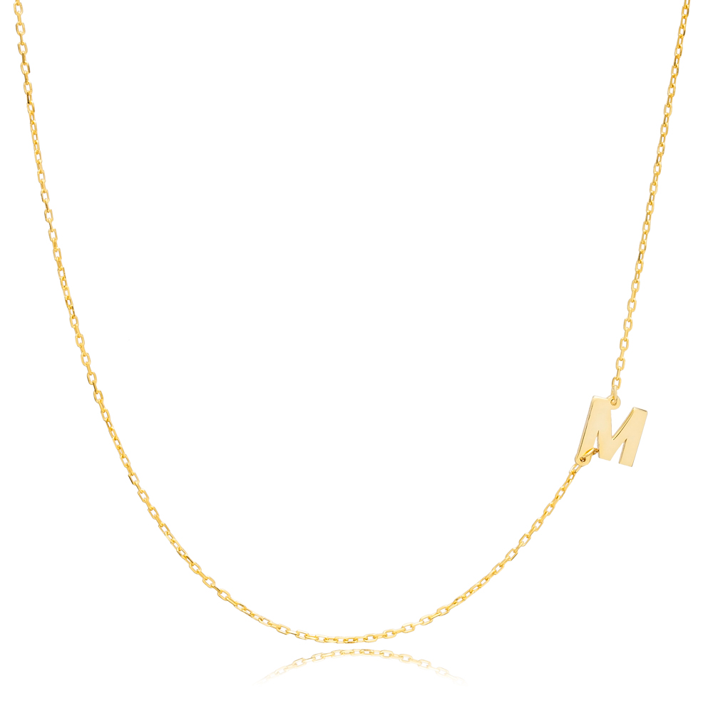 Sideways Letter Necklace