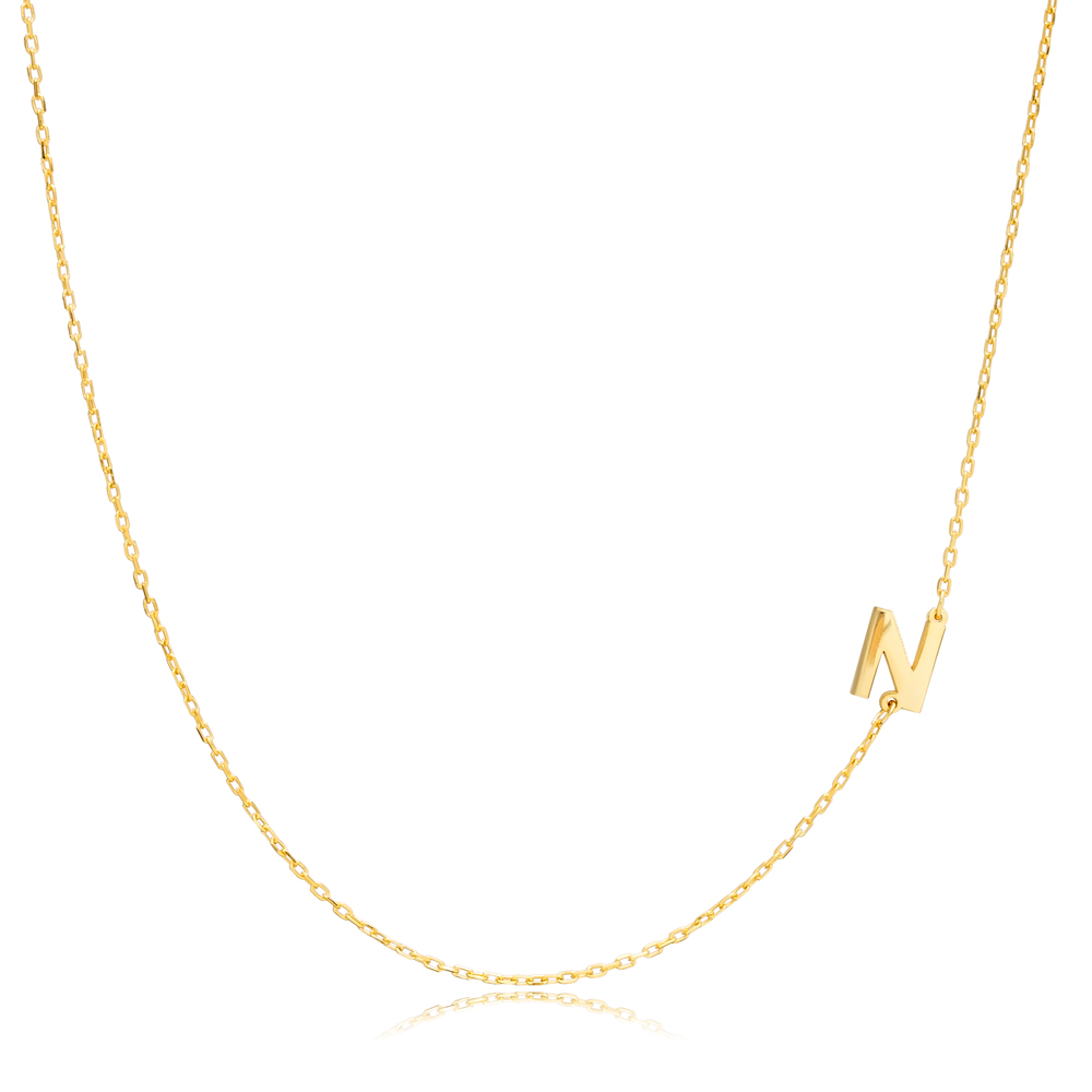 Sideways Letter Necklace