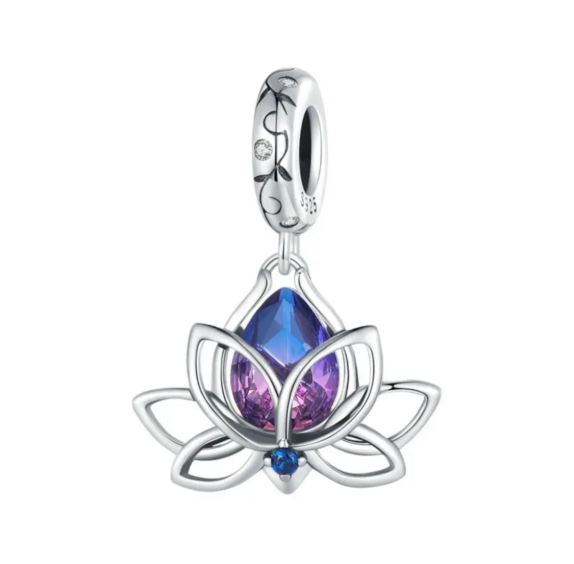 Purple Lotus Charm