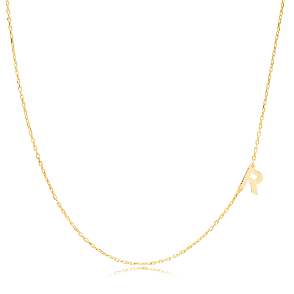 Sideways Letter Necklace