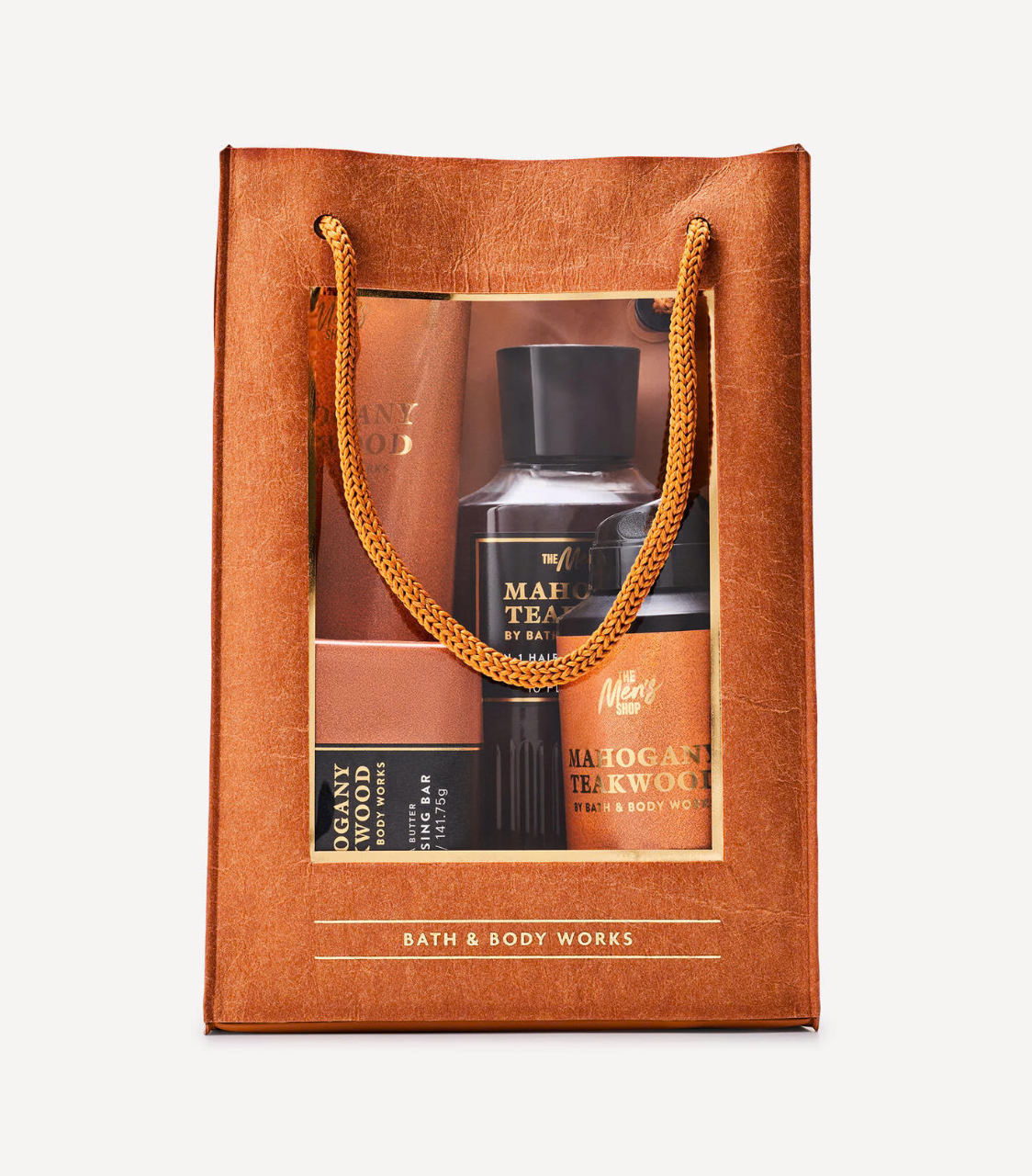 Men's Mahogany Teakwood Gift Set 4Pcs