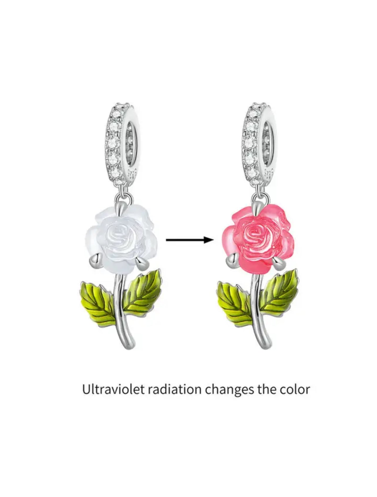 UV-Light Rose Charm