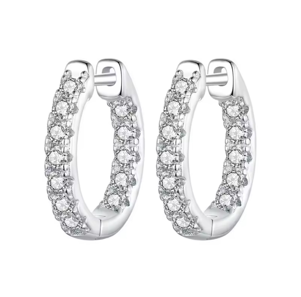 Alexina Moissanite Huggies