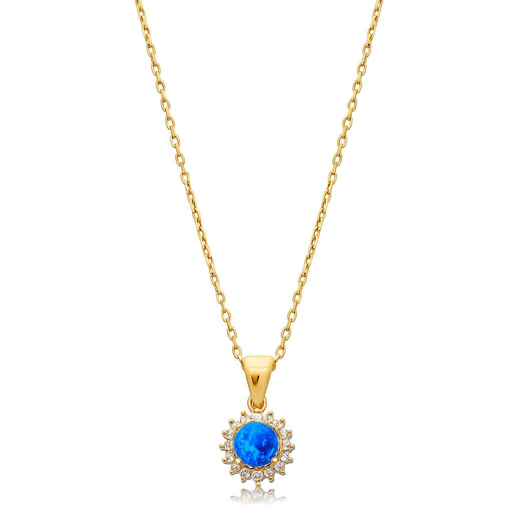 Andrea Blue Opal Necklace