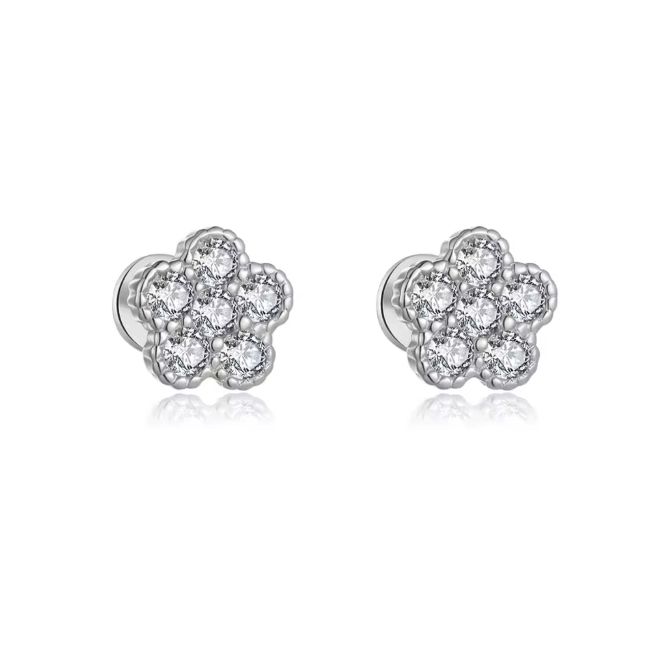 Camelia Flower Stud Earrings