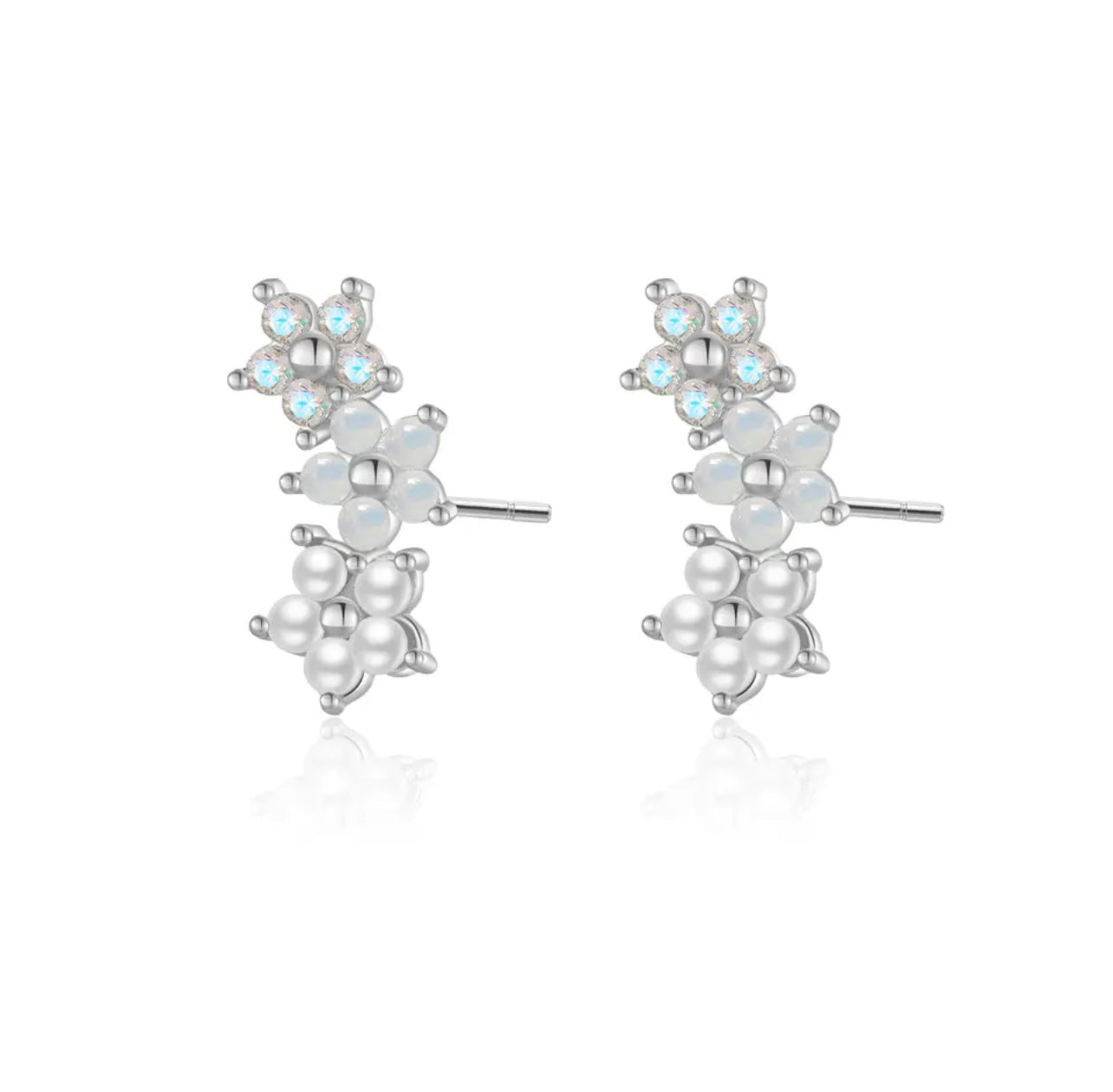 Celia Ear Climbers - Mixed Stone
