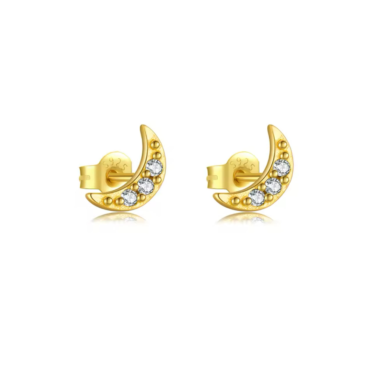 Crescent Stud Earrings