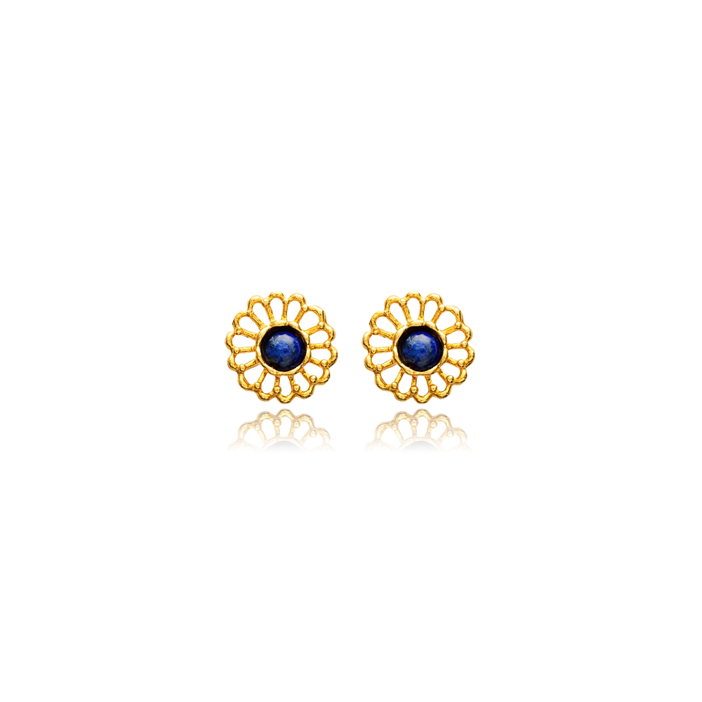 Darcy 22k Lapis Earrings