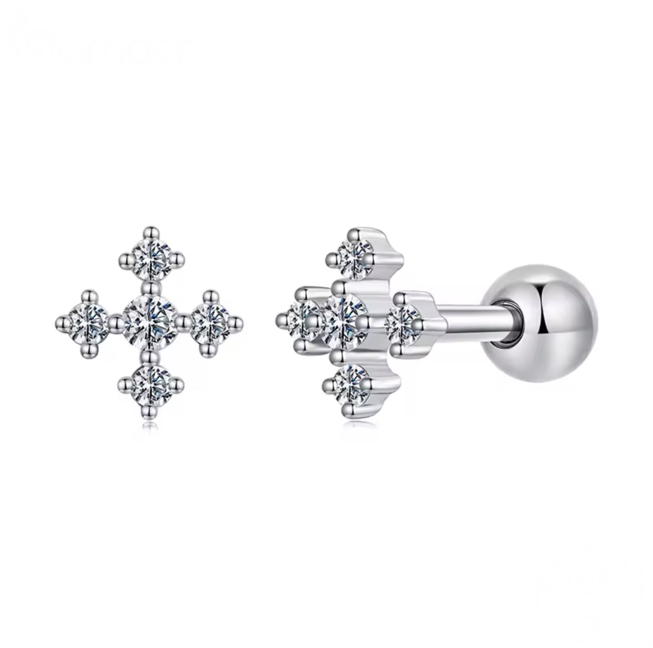 Elias Moissanite Stud Earrings