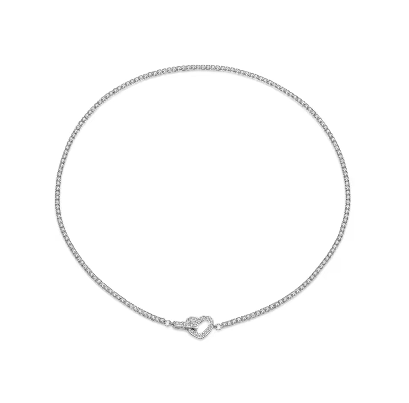 Glinda Heart Tennis Necklace