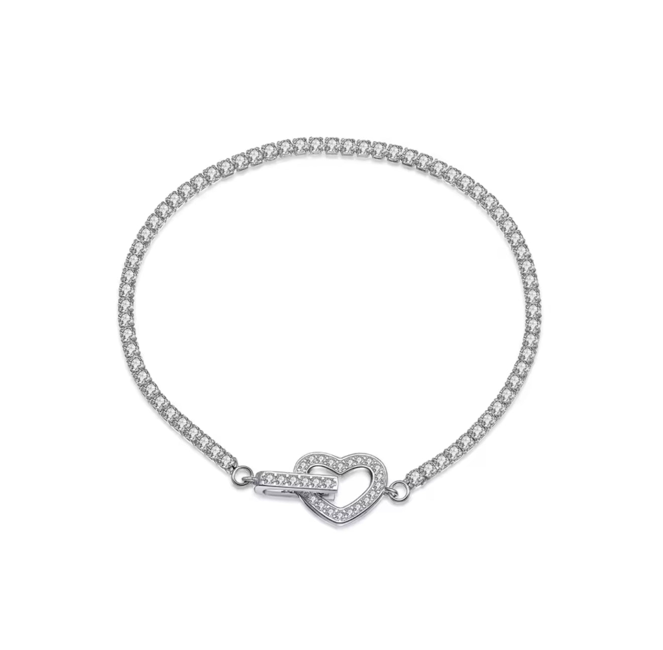 Glinda Heart Tennis Bracelet
