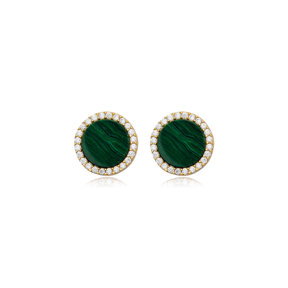 Helena Malachite Earrings