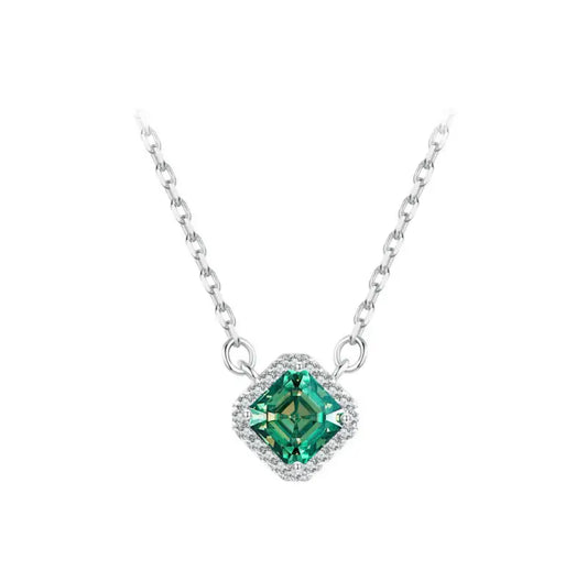 Iria Green Moissanite Necklace
