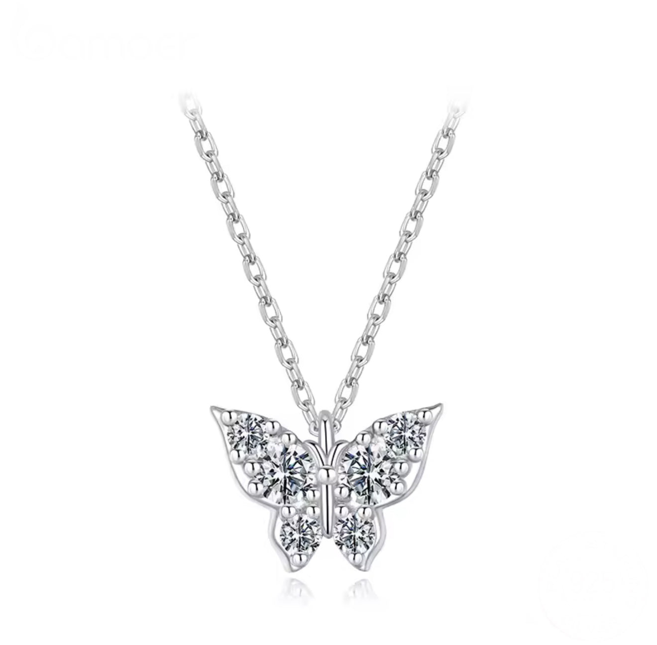 Kessa Moissanite Butterfly Necklace