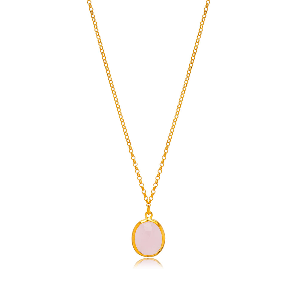Lyr Rose Quartz Necklace