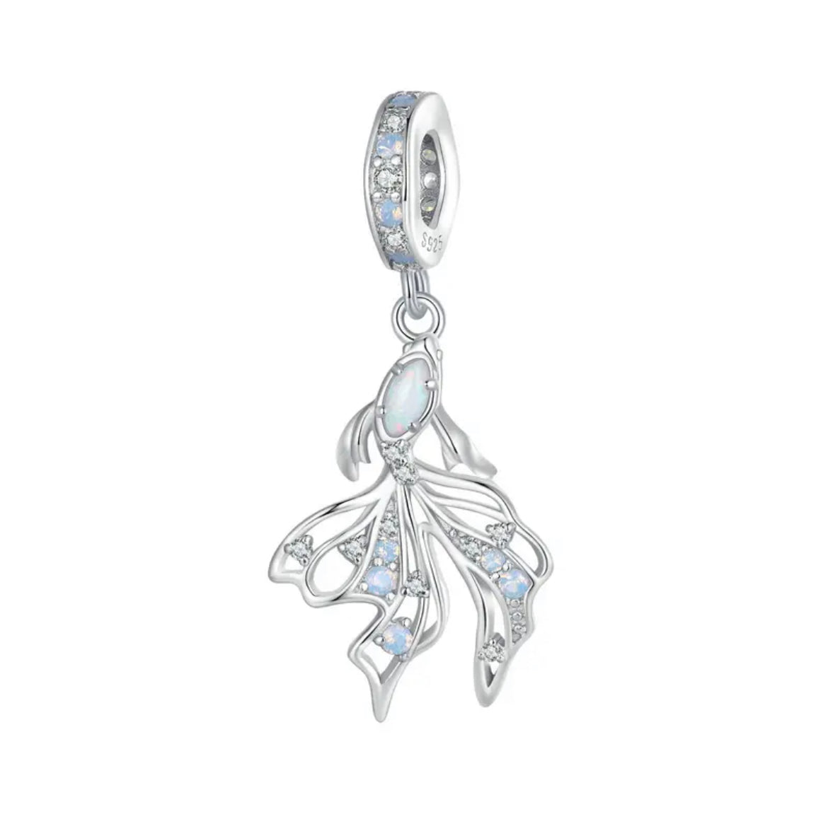 Opal Fish Charm