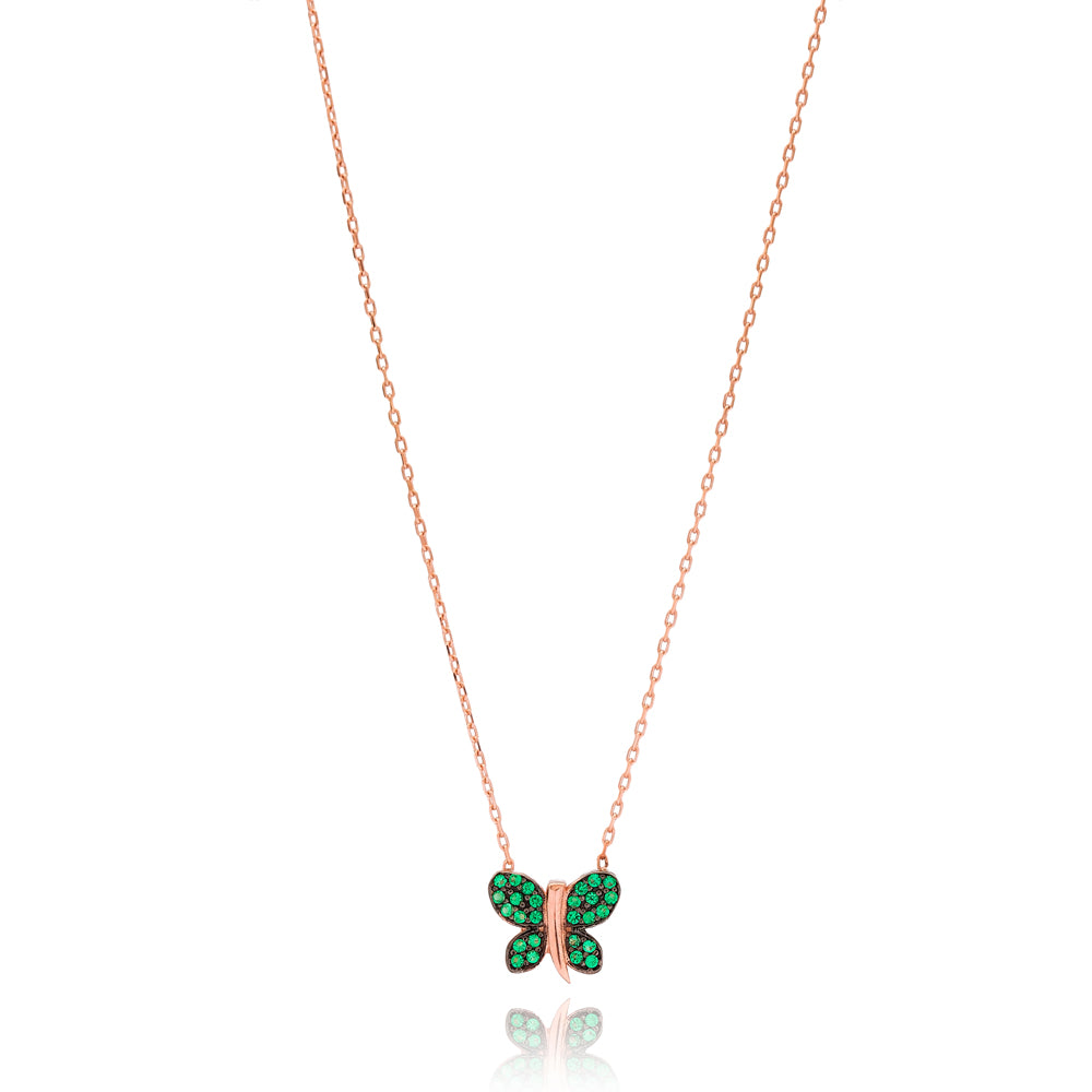Orlena Emerald Butterfly Necklace