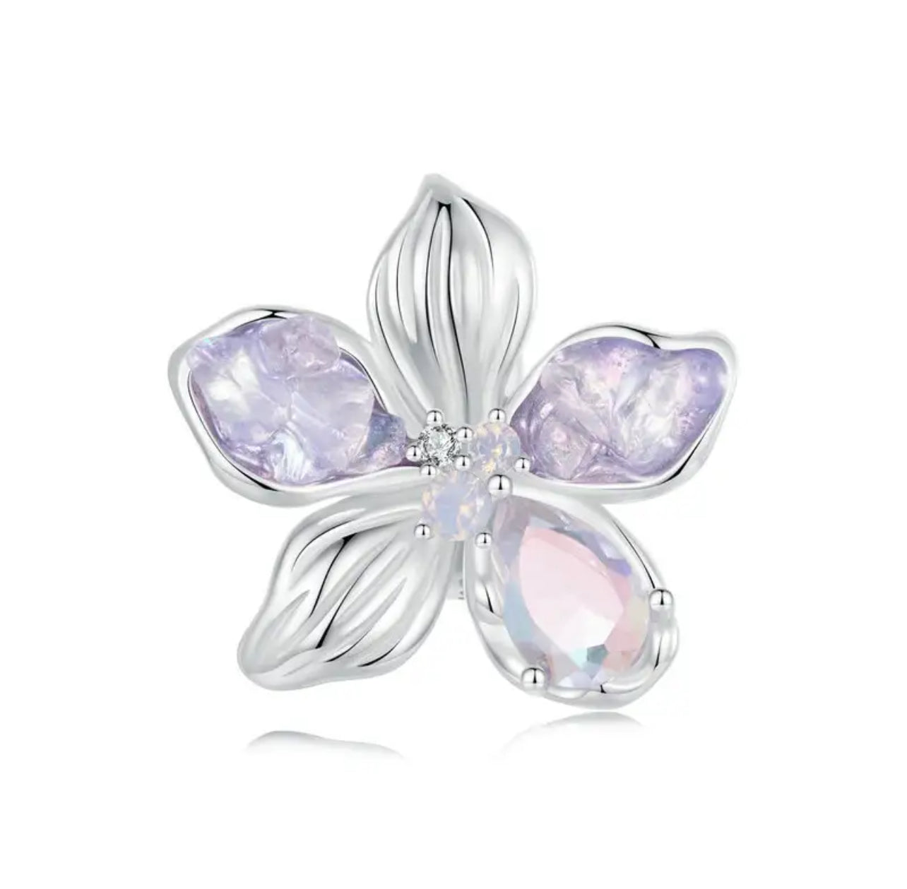Purple Flower Charm Stopper