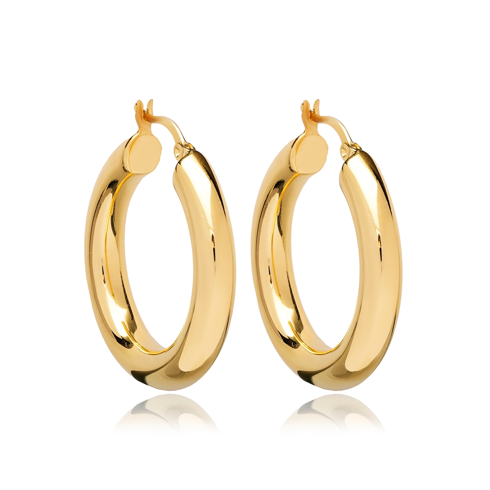 Regina 30mm Chunky Hoop Earrings