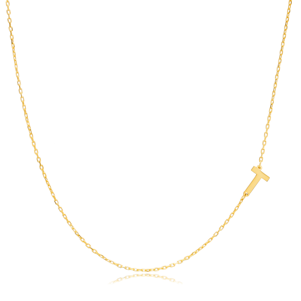 Sideways Letter Necklace