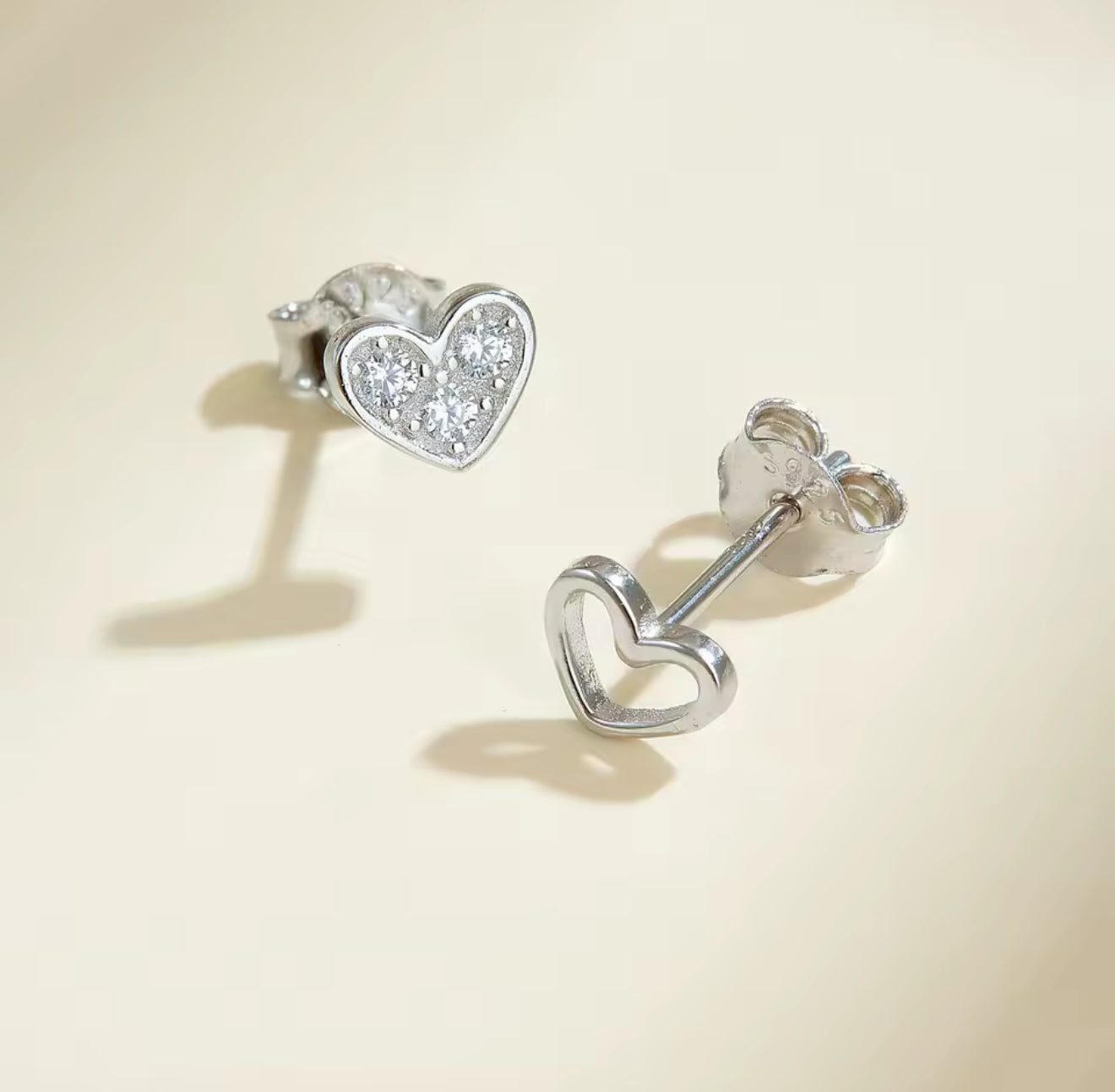 Susan Heart Stud Earrings