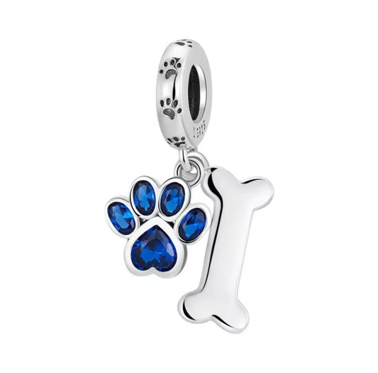Rocky Paw Charm - Blue