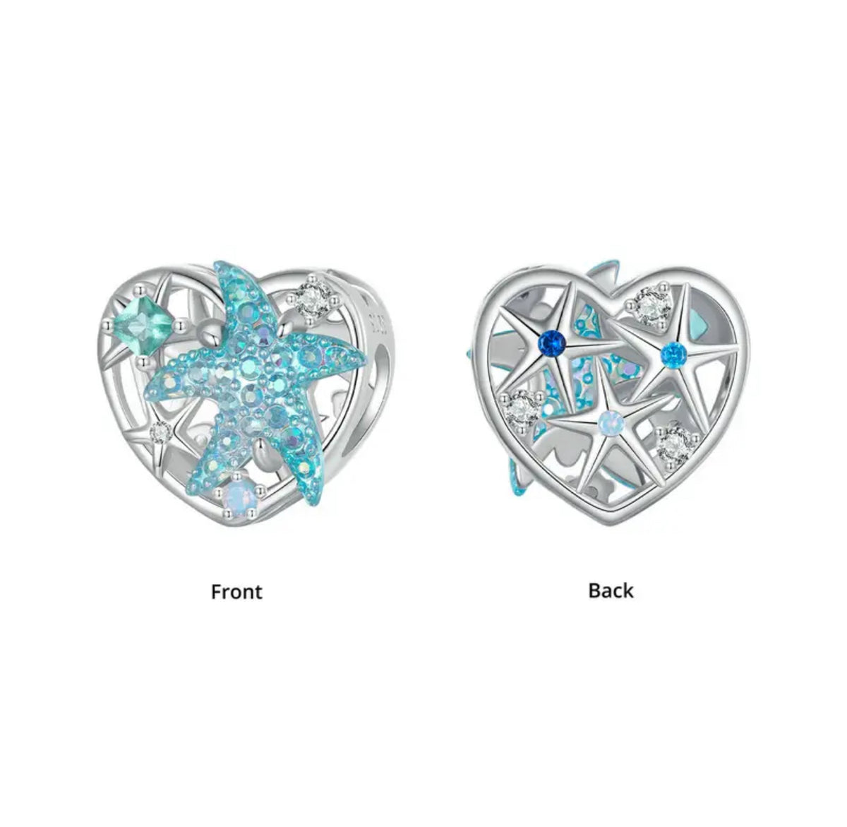 Starfish Heart Charm