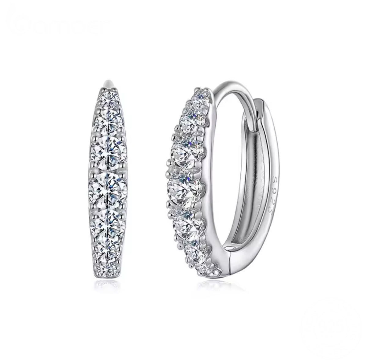 Alexius Moissanite Huggies