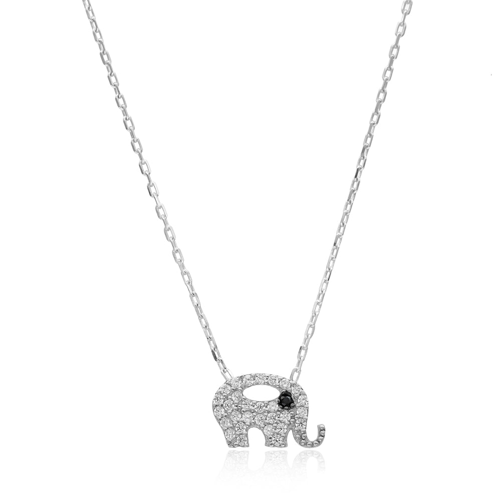 Pippin Elephant Necklace Silver