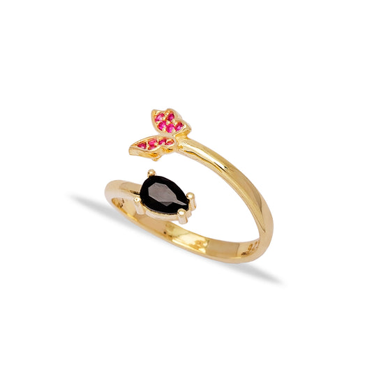 Mindy Cherry-Onyx Ring