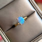Glacier Light Blue Opal Ring
